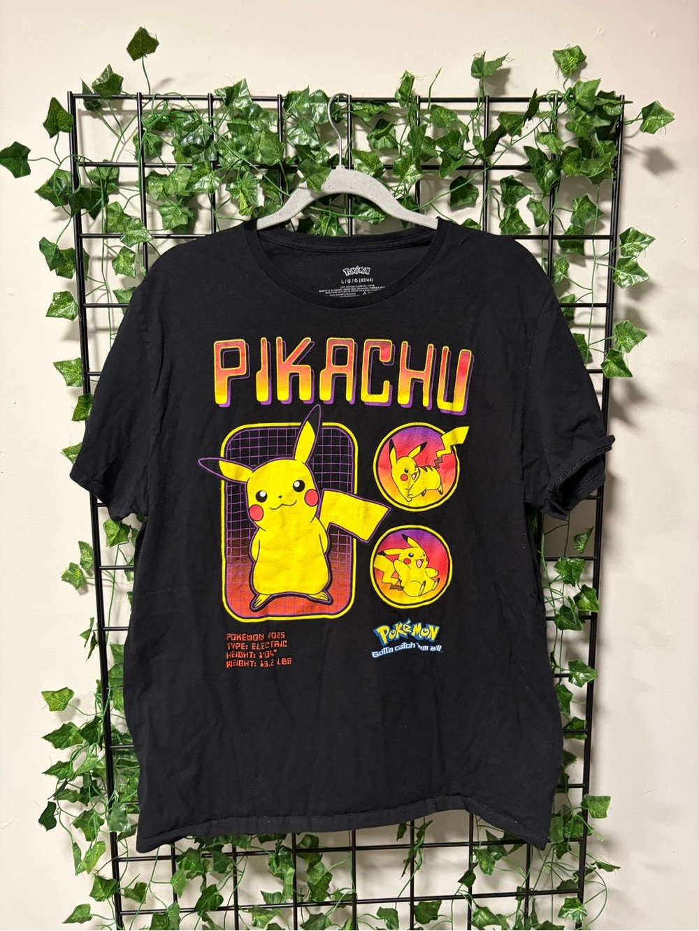Pikachu Black Graphic Tee